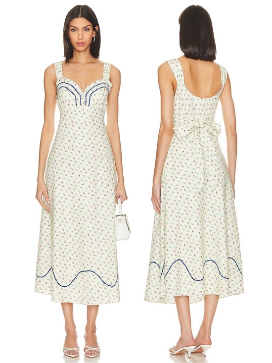 Free People Dresses & Skirts - Free People Sweet Hearts Floral Sleeveless Cotton Midi Dress Western Medium NWT
